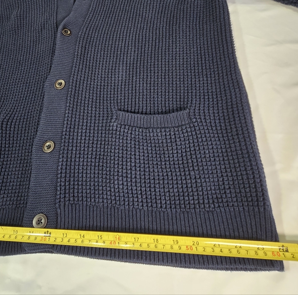 L.L. Bean Dark Navy Blue Men's Button Down Cardigan Sweater Size XXL - Picture 10 of 12